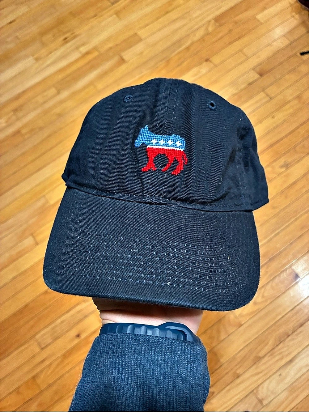 Smathers & Branson Democratic Hat Donkey Needlepoint Baseball Cap RARE!